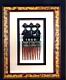 African Carved Wooden Hair Comb Framed!