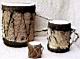 Zulu Drums made of animal hide