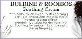 Bulbine & Rooibos Soothing Cream Label